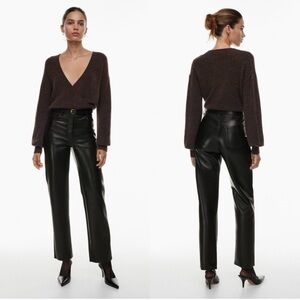 Aritzia Wilfred women’s faux leather black pants size 0